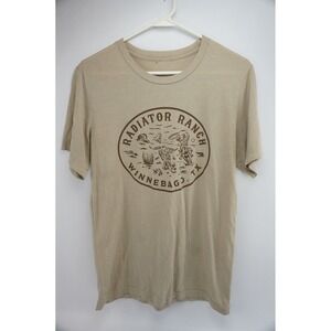 Radiator Ranch Winnebago‎ TX Dale Brisby Rodeo T Shirt Tan Graphic Tee